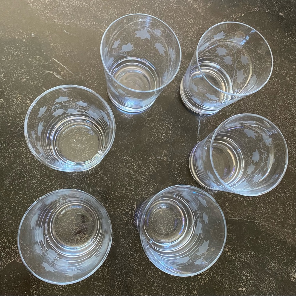 🍃HOST PICK🍃 NWT Set/6 Leaf Tumbler Glasses